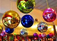 Custom Reflecting Giant Silver Inflatable Mirror Ball For Exhibition Booth Decoration