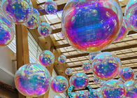 Decorative Inflatable Rainbow Mirror Ball Big Shiny Ball Advertising 5ft Diameter