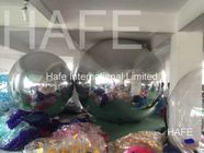 Shiny Inflatable Silvery Mirror Ball / Charming Mirror Balloons For Company Anniversary Celebration