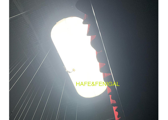 Dia 2.5m L 5m Inflatable Tube Led 1.8kw Balloon Light For Churches Theatre Stage Lighting