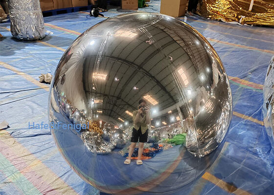 Colorful, silver, hanging double-layer PVC mirror balloon