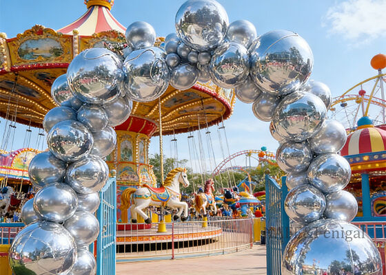 Inflatable Mirror Ball, PVC Sparkly Event Decoration Custom Colors Available