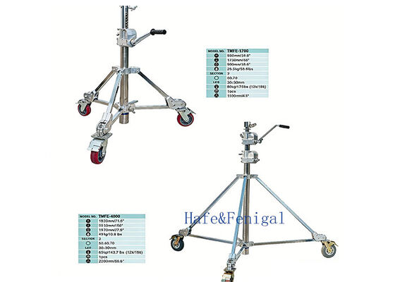 TMFE Telescopic & TMFC Fixed Stands: Professional Support up to 80kg Load & 5.1m Height