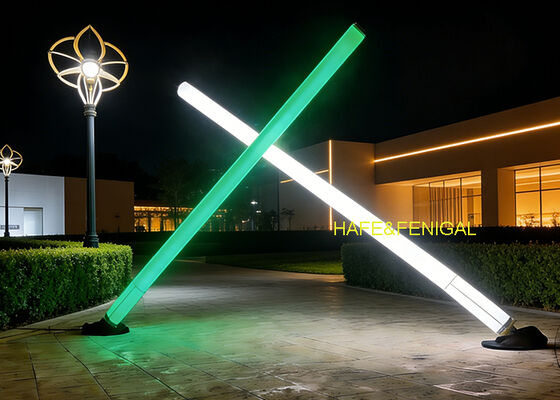Inflatable Pixel LED Tube Light Suspended Or Ground Supported For Live Performances