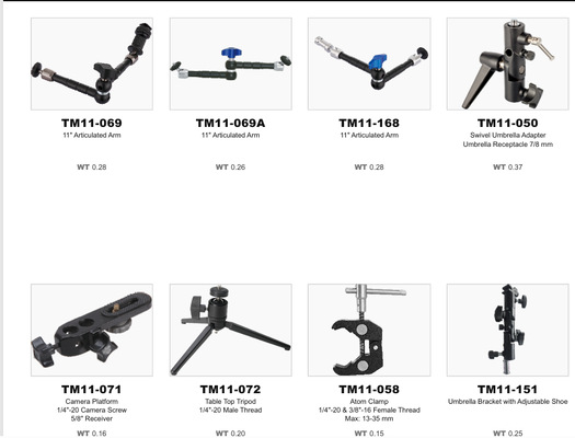 Adjustable Mounting Arm Grip Accessories with Broad Compatibility and Lightweight Design for Professional Setups