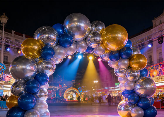 بادکنک های آینه ای بزرگ و قابل انفجار از پی وی سی مناسب برای رویدادها مهمانی های صحنه تبلیغات و تزئینات اجرا