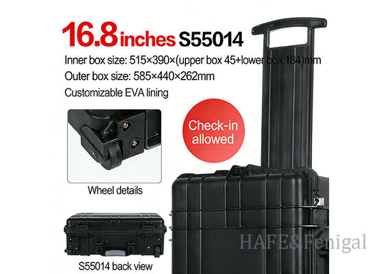 جعبه چرخ دستی تجهیزات پلاستیکی جعبه ضد آب جعبه ابزار اسفنجی جعبه ضد ضربه