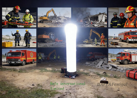 Night Outdoors Portable Inflatable Lighting Tower Emergency System 400W 1000W