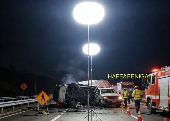 گواهینامه CE 480W 230VAC چراغ بالون LED با سه پایه برای سایت های ساختمانی