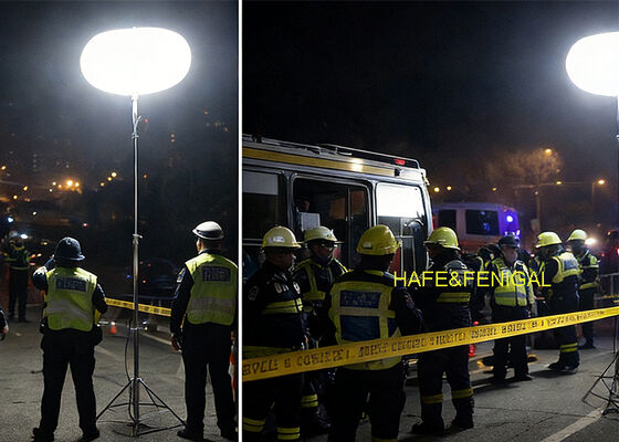 چراغ بالونی ایمنی 400 وات با گواهی CE و سه پایه برای عملیات ایمنی صنعتی