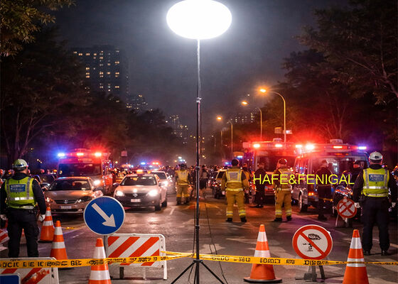 چراغ بالونی ایمن LED 400 وات نصب شده بر روی سه پایه قابل تنظیم برای واکنش سریع