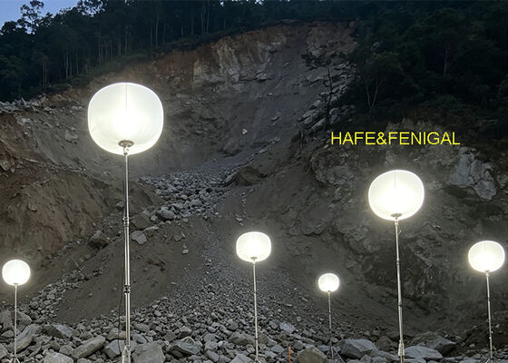 چراغ بالونی LED 200 وات با ضد آب IP65 و باتری برای کار سیار بی‌صدا