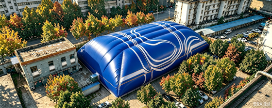 Inflatable Air Tent weather resistant material combined with stable air frame structure for in outdoor exhibitions and events