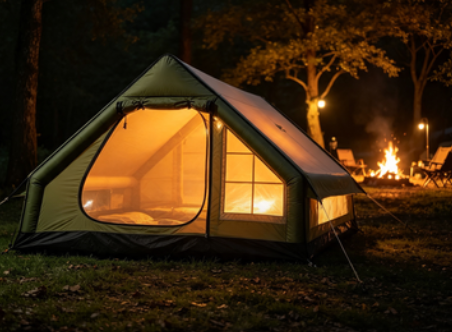 UV Protection UPF 50+ Inflatable Air Tent with Waterproof Polyethylene Floor and Quick Setup in 10-13 Minutes